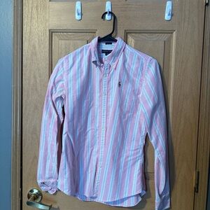 Ralph Lauren Pink and Blue Striped Shirt